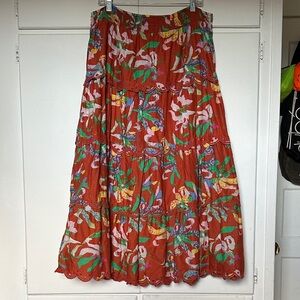 Anthropologie Maeve Multicolor Floral Skirt